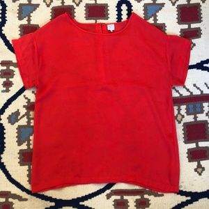 Karl Marc John Red Blouse with Gold Buttons